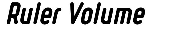 Ruler Volume font preview